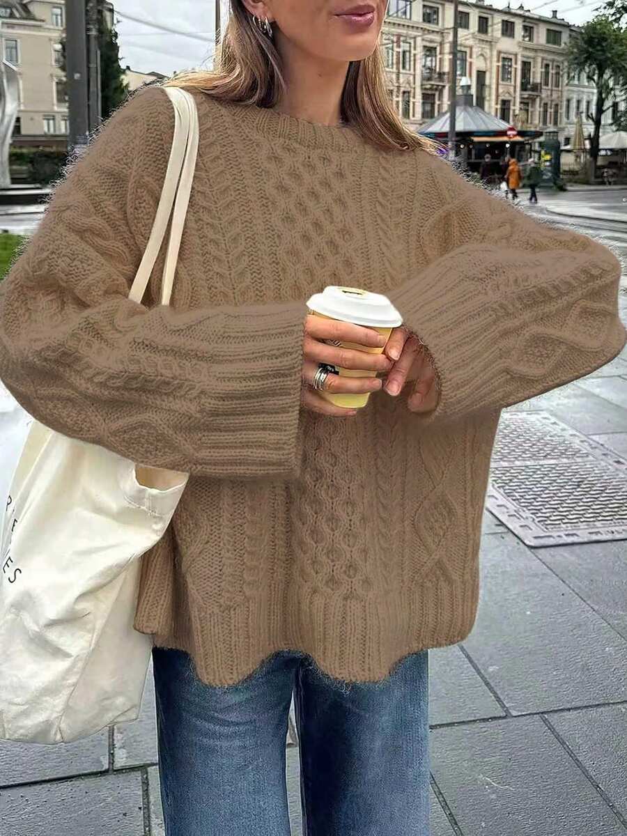 Women Sweaters - Chocolate Brown - View 1
