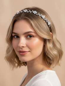 1/2 قطعة شريط رأس مزين بالزهور والراين ستون، هدايا مثالية للأمهات والأصدقاء والمعلمات والمناسبات، مناسبة للارتداء اليومي، تيجان أنيقة، شرائط للشعر، إكسسوارات رأس للزفاف، هدايا، سفر، هدايا للنساء، مستلزمات الشعر، هدايا للجوارب