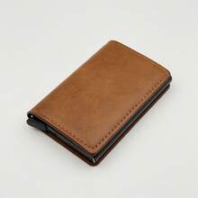 Carteira Masculina, Porta-Cartões RFID, Capa de Cartão de Crédito de Metal Anti-Roubo, Carteira Masculina, Compartimento de Cartão de Crédito de Abertura Automática, Carteira Dobrável Magnética com Três Dobras, Design de Recuperação Rápida de Cartão, Adequado para Uso Comercial e de Lazer, Presente de Ação de Graças e Presente para Família e Idosos. Clipe de Cartão de Liga de Alumínio Durável para Uso Diário, Estilo de Presente da Moda | Estojo de Cartão de Estilo Minimalista | Clipe de Cartão Resistente e Durável