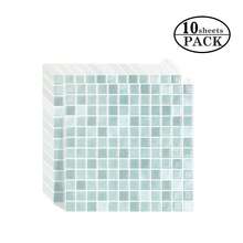 WoStick 10 Inch X 10 Inch Waterproof Textured Vinyl DIY Wallpaper, Self-Adhesive Backsplash Tile, Peel And Stick Mosaic Tile, For Home Decor - Sky Blue - View 13