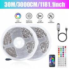 1m-30m Luces de tira LED inteligentes con control remoto por aplicación, adecuadas para dormitorio y decoración del hogar - luz policromática - Ver 10