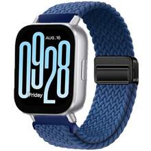 22mm Magnetic Braided Nylon Loop Strap For Redmi Watch 5 Active /5 Lite Adjustable Wristband Secure Fit Durable Smartwatch Replacement Band Lightweight Comfortable Stylish Design