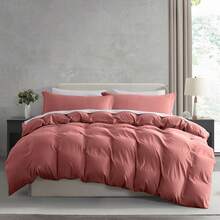 Soft Prewashed California King Duvet Cover Set, 3 Piece, Zipper Closure, 104x98 Inches Duvet Cover And 2 Pillow Shams - No Comforter,  In 2025 - Pink Clay (No Comforter) - View 10