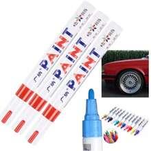 Caneta Permanente Reparadora Tira Riscos Pintura Automotiva Carro Moto Desenho Tênis Roupas - Azul - Visão 2