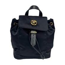 Versace Mini Nylon Medusa Drawstring Backpack Bag - 黑色 - 查看 1