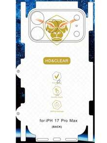 1片苹果17系列手机后盖膜，适用于17 Pro/17 Pro Max/17 Air，全覆盖后盖膜，超薄防刮TPU后盖保护膜（非钢化玻璃）