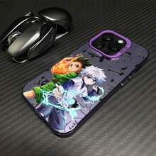 Custodia compatibile con anime giapponesi per Apple 15, 14, 13, 12, 11, XS, XR, X, Pro, Max, Plus, colorata in argento - compatibile con custodie per iPhone 17, 17 Pro, 17 Pro Max