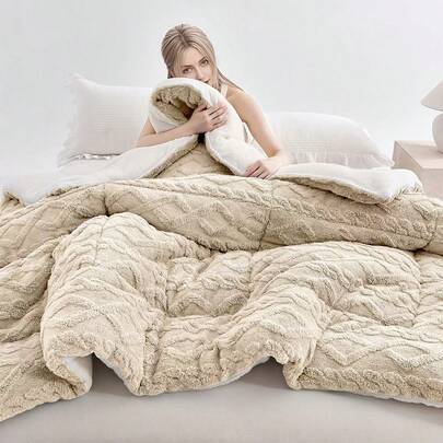 Luxurious Taffeta Comforter - All-Season Soft Thick Bedspread, Quilt With Microfiber Fill, Machine Washable Queen/King Size Comforter For Bed, Guest Room & Hotel Use - Contemporary Bedding, Throw Blanket For Bed, Soft And Warm Blanket, Soft And Thick Comforter, Soft Bed Throw Blanket, White Throw Blanket For Bed, Soft Comforter, Throw Blankets For Bed, Soft Thick Blanket, Thickened Blanket, Thick Comforter Blanket, Blanket Throw For Bed, Thick Single Blanket,