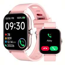 Reloj Inteligente con Llamadas Inalámbricas | Pantalla Táctil HD de  | Compatible con Sistemas IOS y Android | Configuración para Fondo del Dial | Ideal como Regalo Festivo, Recordatorio de Mensajes, Juegos, Música entre otras funciones, Control Musical en el Reloj, Rastreador Diario de Actividades, Diseño Elegante Smartwatch, Teconología Portátil Moderna, Cargable Recargable, Dispositivo Duradero e Innovador, Multifuncionalidad Total, - Rosa - Ver 1