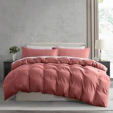 Soft Prewashed California King Duvet Cover Set, 3 Piece, Zipper Closure, 104x98 Inches Duvet Cover And 2 Pillow Shams - No Comforter,  In 2025 - Pink Clay (No Comforter) - View 1
