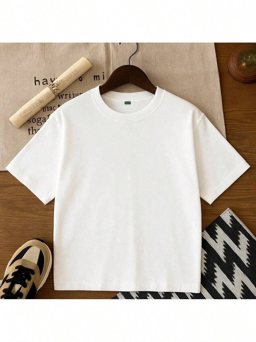 Camiseta Feminina Streetwear Blogueira Style 100% Algodão Camisa T-Shirt - Branco - Visão 1