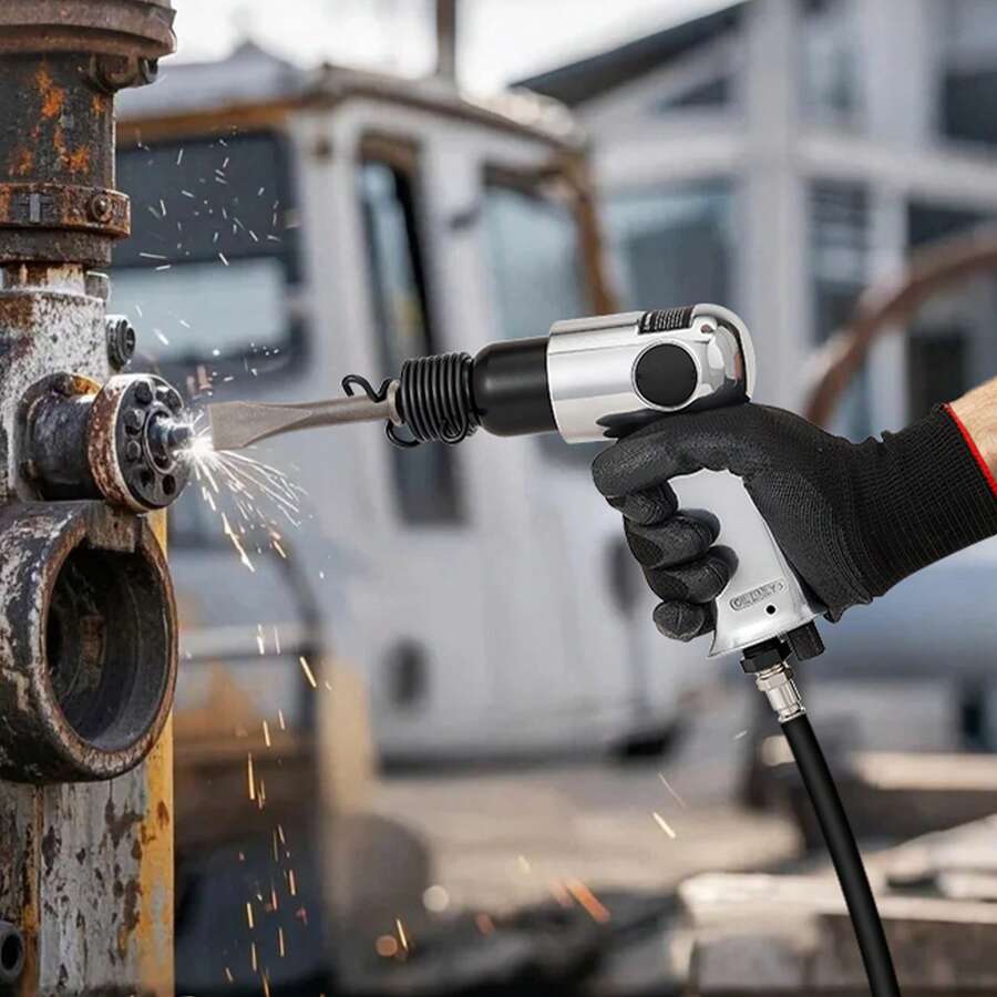 Air Hammer, 4500BPM Pneumatic Hammer With 1.57-Inch Stroke & 4PCS Chisels Round Shank, Lightweight & Compact Air Chisel Pneumatic Shovel Tool For Cutting Punching Scraping - Conventional Air Hammer 4500 BPM - View 1