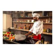 U Chef Protector de Grasa para Sartn, Pantalla de salpicaduras de acero inoxidable de 33. Cubre Salpicaduras de Aceite al Cocinar Pollo frito o Palomitas de Maz - inicial - Ver 8