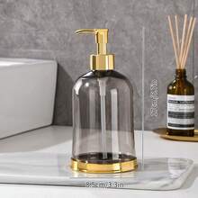 Light Luxury Lotion Hand Soap Bottle, Push-Type Soap Bottle, Bathroom Shampoo Shower Gel Dispensing Bottle, Refillable Plastic Empty Bottle, Suitable For Bathroom, Countertop, Kitchen, Laundry Room - Multicolor - View 13