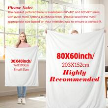 One Custom Blanket, Personalized Photo Blanket, Valentine's Day Decor, Christmas Gift, Personalized Christmas Bedding Blanket, Blanket Can Be Used On Bed/Sofa/Indoor/Outdoor, Gift For Friends, K-Themed Gift, Family Gift, Birthday Gift, Gift For A Friend, Gift For Her, Gift For Girlfriend, Gift For Parents. - Màu hỗn hợp - Xem 2