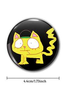 1 Stück 4,4 cm/1,73 Zoll Sicherheitsnadel Abzeichen mit witzigem Muster, Button Pin, geeignet zum Anbringen an Kleidung, Taschen, Rucksäcken, lustiges Geschenk für Freunde und Familie