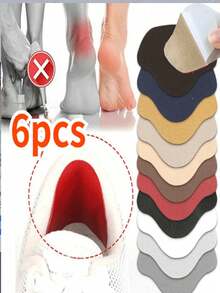 6片装自粘式鞋跟防滑贴片 - 鞋跟防滑垫 - 适合购物、旅行、徒步使用，PU材质鞋贴，适用于运动鞋、休闲鞋，熨烫式贴片