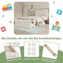 Kids Bed Frames, Headboards & Footboards - White - View 7