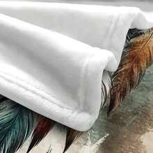1 Piece Highland Cow Print Blanket - Brown And White Cow Pattern, Soft Flannel Texture, Suitable For All Seasons, Sofa, Bed, Camping Travel, Machine Washable Comfortable Gift, Country Home Decor, Durable Shawl, Must-Have For Animal Print Enthusiasts, Versatile Shawl/Blanket: Durable, Comfy, Breathable, Easy-Care. Multi-Use: Bed/Sofa/Camp/Travel/Office/Car/Desk. Events: NY/V-Day/Fall/StPats/Halloween/Tgiving/Xmas/Solstice/Easter/Mom&Dad/July4/LaborDay. Patterns: Cheetah/Stripe/Plaid/Houndstooth/Geo/Animal/Botanical/Abstract/US Flag/Holiday Plaid. Types: Throw/Stitch/Hand-Stitched/Thermal/Flannel/Microfiber/Bamboo. Fringe/Tassels/Poms. Fabrics: Sherpa/Chunky/Cable Knit. Features: All-Season, Light Warmth, Anti-Pilling, Gift-Wrap. - Multicolor - View 5