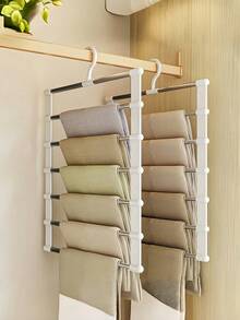 Appendiabiti multistrato - I capi formano un organizzatore per armadio salvaspazio e antiscivolo per sciarpe, jeans, pantaloni con ripiani multistrato e design robusto (questo prodotto deve essere assemblato da solo. L'installazione è semplice e facile da usare), primavera, minimalista, top estivi