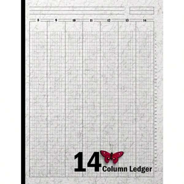 14 Column Ledger Book: 14 Column Ledger Notepad Fourteen Column Columnar Pad Accounting Fourteen Column Ledger Book 120 Size 8.5"X11" Volume3