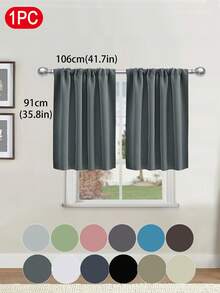 1 件纯色遮光短窗帘适用于房车、双层床和小窗户 - 100% 涤纶现代窗帘，适用于客厅、咖啡厅、厨房装饰 - 彩色 - 查看 38