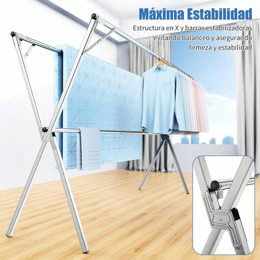 Telescopic Clothes Drying Racks - 2.4M/94.5'' - View 1