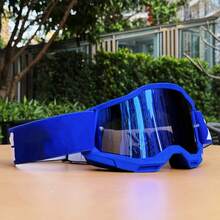 Gafas de moto para hombres, a prueba de viento, transpirables, gafas de motocross, casco todoterreno, accesorios para motos de cross ﻿ - Azul-Azul - Ver 2