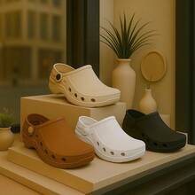 Sapato Sandalia Babuche Fechado Profissional Hospitalar Cozinheira - Branco - Visão 5