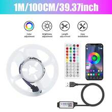 1m-30m Luces de tira LED inteligentes con control remoto por aplicación, adecuadas para dormitorio y decoración del hogar - luz policromática - Ver 9