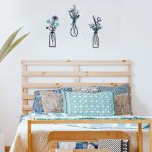 3 Pcs Metal Flowers Wall Arts - Rustic Farmhouse Decor,Wall Sign Decoration, Minimalist Iron Flower Vase Wall Art, Metal Wire Decoration, Flower Wall Decors For Living Room Bathroom Bedroom Dining Room-Housewarming Gifts Room Decors Garden Decor Wedding Decor Home Decors. - Nhiều màu - Xem 10