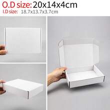10pcs/Pack White Corrugated Paper Delivery Box, Packaging Box, Postal Paper Box, Packing Material, Airplane Box, Gift Box, Applicable For Small Business Packing And Shipping Valentine's Day - White - View 28