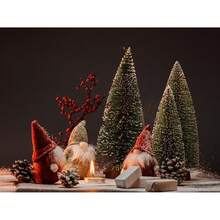 Pack Of 10 Mini Artificial Christmas Trees 10/15/20 Cm Miniature Christmas Tree Green Mini Christmas Tree Small Miniature Fir Mini Christmas Tree Decoration Gift Table Decoration DIY Shop Window - 1 - 查看 2