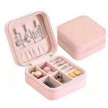 Portable Travel Jewelry Box Storage Bag Ring Necklace Pouch Good Gift - 薄荷綠 - 查看 5
