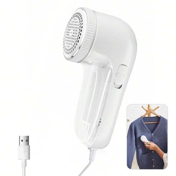 جهاز إزالة الوبر المحمول بطاقة USB - مزيل نسيج صغير، جهاز إزالة الوبر السهل للأريكة والملابس