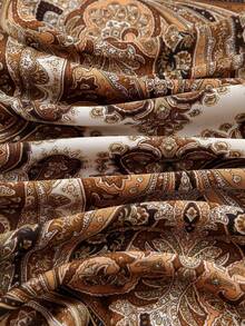 1pc Women Scarf Simple Printed 70cm Square Scarf, New Stylish Bandana For Women, Versatile Waist Tie, Hair Accessory Witch Silk Scarves - 卡其色 - 查看 6