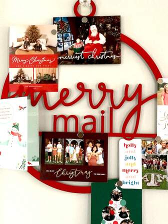 Christmas Home Decor, Merry Christmas Metal Sign, Christmas Card Photo Clip, Holiday Card Display Stand, Christmas Wall Art Decor, Christmas Card Holder