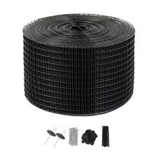 Protector de panel solar para pájaros de 8 pulgadas x 100 pies, kit de rollo de protección contra bichos con 100 sujetadores de acero inoxidable, protector de panel solar con revestimiento de PVC inoxidable, malla de rollo de alambre de 1/2 pulgada - 8 pulgadas x 100 pies 100 sujetadores - Ver 8