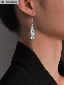 1 Par de Brincos Acrílicos Azuis com Três Bonecos de Neve Fofos para Mulheres, Brincos de Natal da Moda, Brincos Novidade, Adequados para Festa de Feriado e Uso Diário, Presentes de Natal