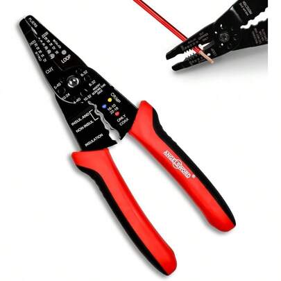 8 Inch Wire Stripper, Stripper, Crimping Pliers, Wire Cutter, Wire Crimper, Multi - Function Hand