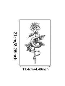 2pcs/1pc Lightning Bolt Waterproof Long-Lasting Temporary Tattoo On Back Of Hand, Intricate Vein Shape Design, Easy To Apply, Suitable For Neck, Arm, Leg, Back, Unisex