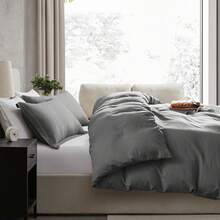 Soft Prewashed California King Duvet Cover Set, 3 Piece, Zipper Closure, 104x98 Inches Duvet Cover And 2 Pillow Shams - No Comforter,  In 2025 - 灰色(無被子) - 查看 6