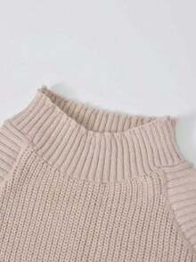 秋冬宽松露肩长款毛衣，时尚女式针织上衣