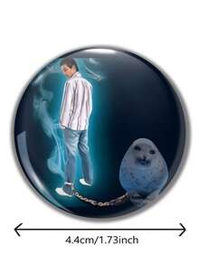 1 pezzo Spilla di divertente da 4,4 cm/1,73 pollici, spilla a bottone, adatta per essere applicata su abbigliamento, borse, zaini, regalo divertente per amici e famiglia