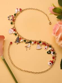 قلادة عيد الميلاد الكرتونية الأنيقة للنساء قطعة واحدة