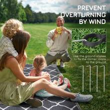 Outsunny Portable Outdoor Rug With Carry Bag, 6' X 9' Reversible Mat, Waterproof Plastic Straw RV Rug For Backyard, Deck, Picnic, Beach, Camping, Grey & White Net - Grey - View 8