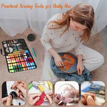 1 Set Portable Sewing Kit, Home Sewing Tools, Thread Box, Mending Needles, Sewing Accessories (Random Color)