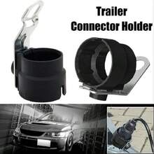 Trailer Plug Holder 7 Pin /13 Pin Trailer Connector Trailer Parts Mounting On Trailer Drawbar Parking Cover Accessories Black