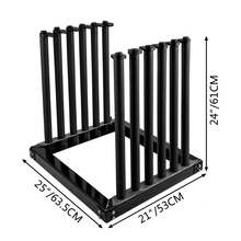 Estante para parabrisas 5 Lite, estante para parabrisas de acero, estante para vidrio para parabrisas de 24 pulgadas de altura, estante para parabrisas para camión con almohadilla de PVC y acolchado de espuma, estante de vidrio para camión, para transporte de vidrio - 5 Lite - Ver 10