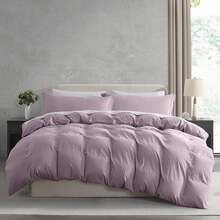 Soft Prewashed California King Duvet Cover Set, 3 Piece, Zipper Closure, 104x98 Inches Duvet Cover And 2 Pillow Shams - No Comforter,  In 2025 - Dusty Purple (No Comforter) - View 1
